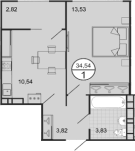 Продается 1-комн. квартира, 31.72 м²