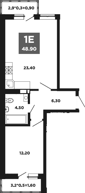 Продается 2-комн. квартира, 46.3 м²