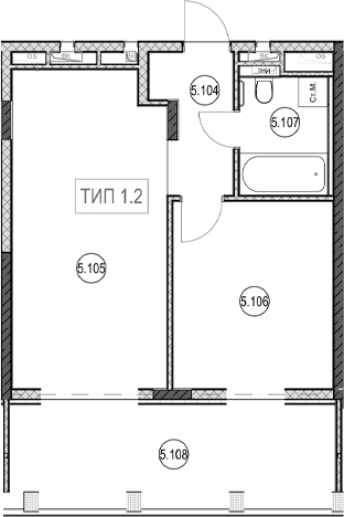 Продается 2-комн. квартира, 41.2 м²