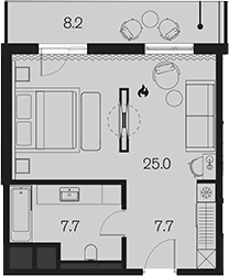 Продается 1-комн. квартира, 40.4 м²