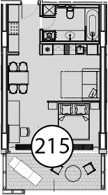 Продается 1-комн. квартира, 54.7 м²