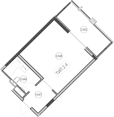 Продается 1-комн. квартира, 41.3 м²