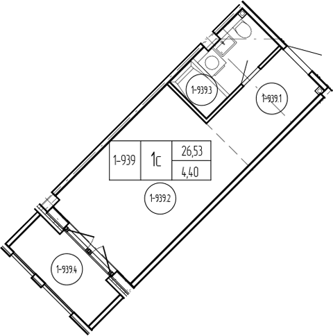 Продается 1-комн. квартира, 26.53 м²