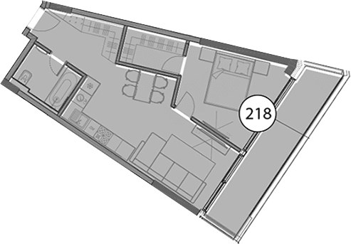 Продается 1-комн. квартира, 57.7 м²