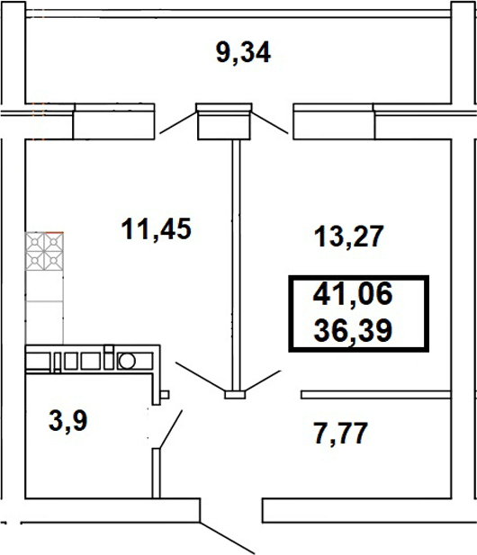 Продается 1-комн. квартира, 36.39 м²