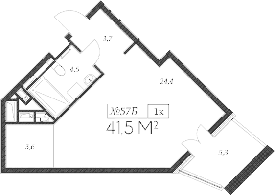 Продается 1-комн. квартира, 36.2 м²