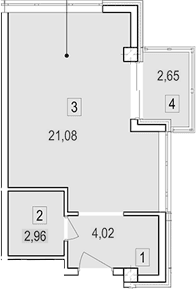 Продается 1-комн. квартира, 28.05 м²