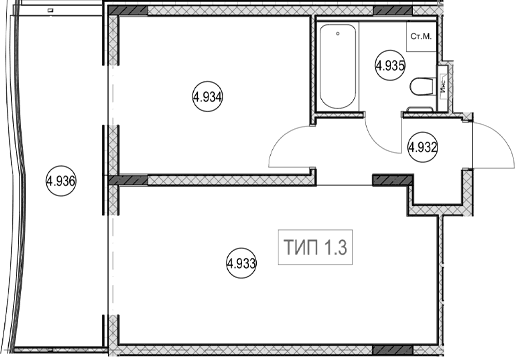 Продается 2-комн. квартира, 40.3 м²