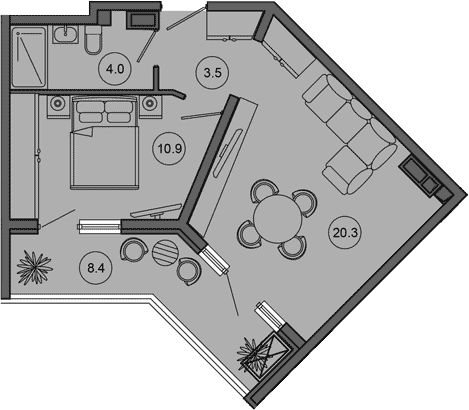 Продается 2-комн. квартира, 38.7 м²