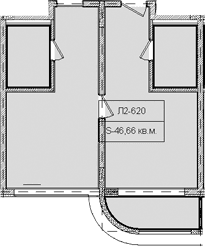 Продается 1-комн. квартира, 46.66 м²