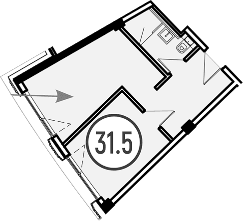 Продается 1-комн. квартира, 31.5 м²