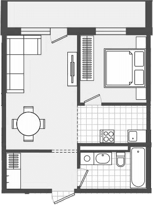 Продается 1-комн. квартира, 46.4 м²