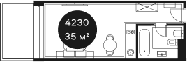 Продается 1-комн. квартира, 35.02 м²