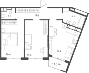 Продается 3-комн. квартира, 66.35 м²