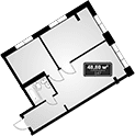 Продается 1-комн. квартира, 48.8 м²