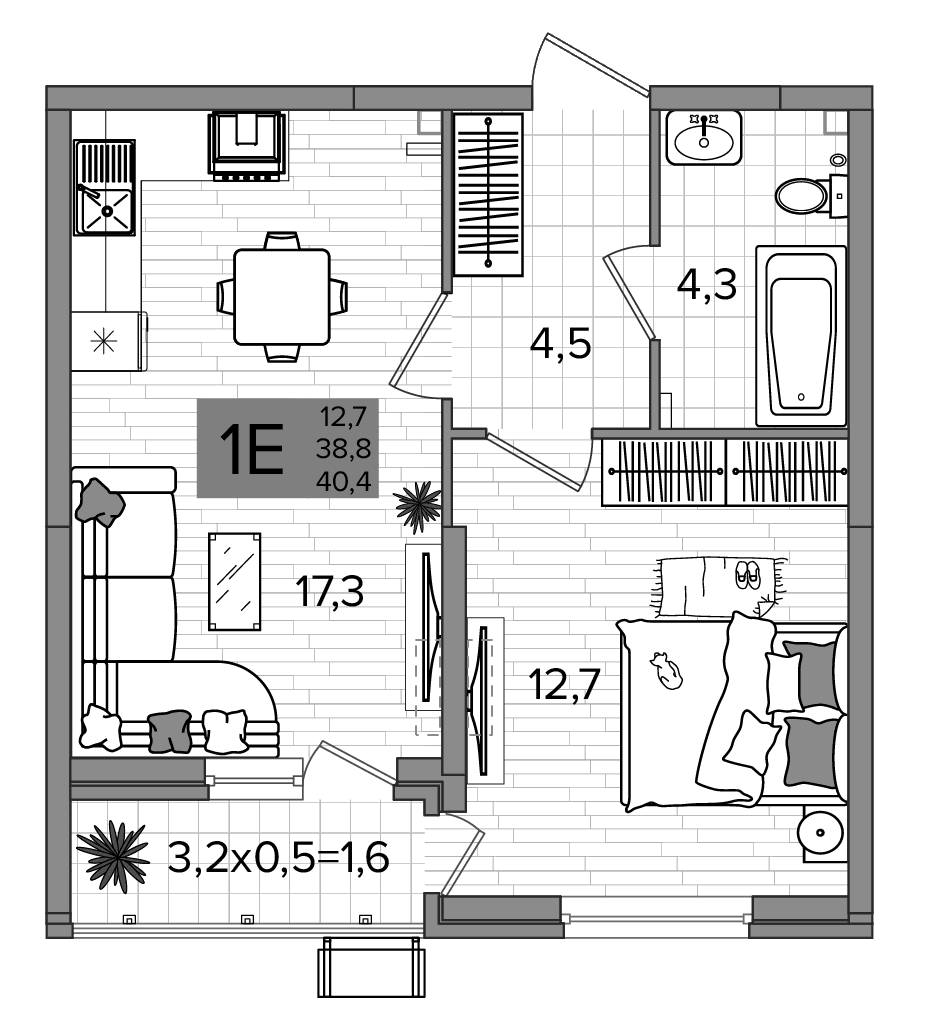 Продается 2-комн. квартира, 38.2 м²