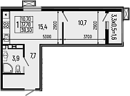 Продается 1-комн. квартира, 37.7 м²