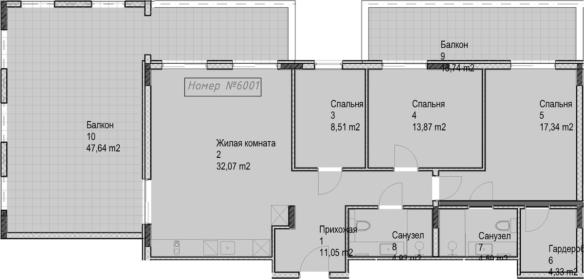 Продается 3-комн. квартира, 96.7 м²