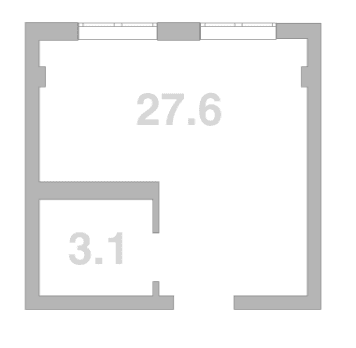 Продается 1-комн. квартира, 30.7 м²