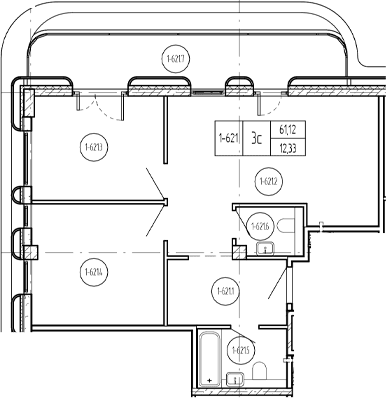 Продается 3-комн. квартира, 63.41 м²