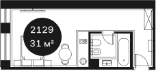 Продается 1-комн. квартира, 31.45 м²