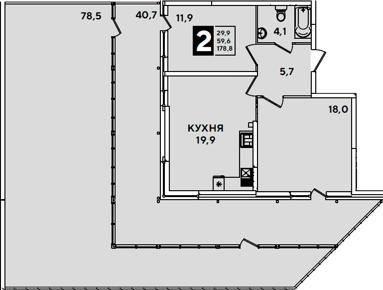 Продается 3-комн. квартира, 59.9 м²