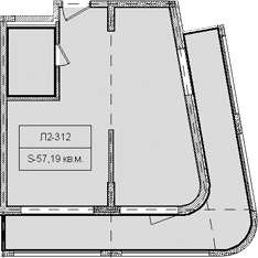 Продается 1-комн. квартира, 57.19 м²