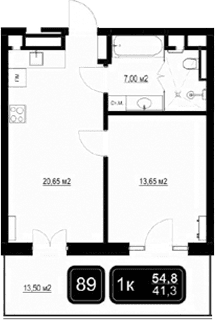 Продается 2-комн. квартира, 41.3 м²