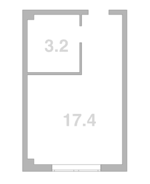 Продается 1-комн. квартира, 20.6 м²