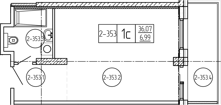 Продается 1-комн. квартира, 36.07 м²