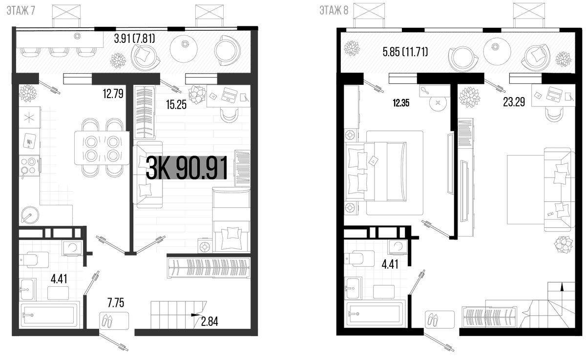 Продается 3-комн. квартира, 94.88 м²