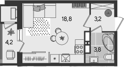Продается 1-комн. квартира, 25.8 м²