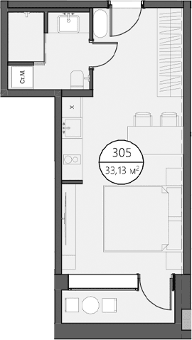 Продается 1-комн. квартира, 29.13 м²