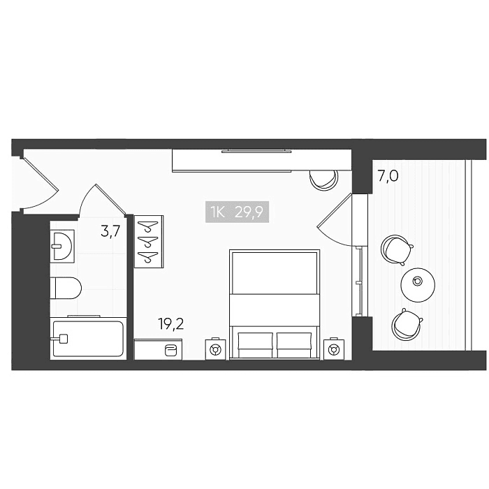 Продается 1-комн. квартира, 22.9 м²