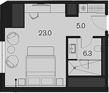 Продается 1-комн. квартира, 34.3 м²