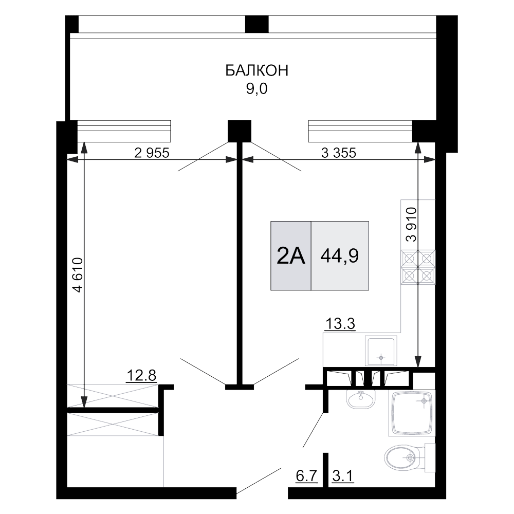 Продается 2-комн. квартира, 35.9 м²
