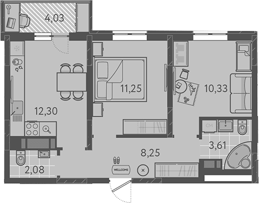 Продается 2-комн. квартира, 47.82 м²