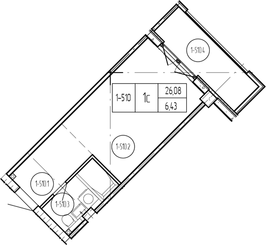 Продается 1-комн. квартира, 26.08 м²