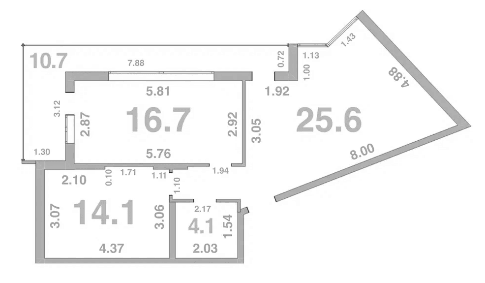 Продается 2-комн. квартира, 60.67 м²