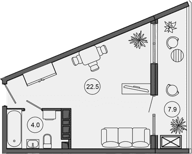 Продается 1-комн. квартира, 26.5 м²