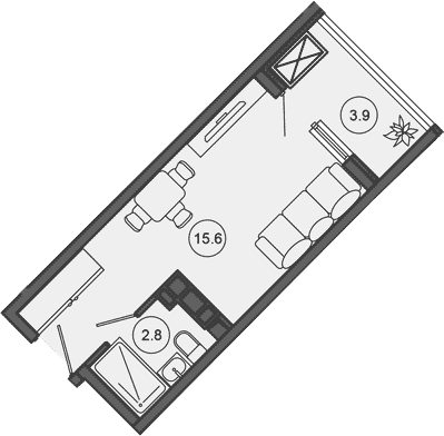 Продается 1-комн. квартира, 18.4 м²