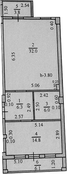 Продается 1-комн. квартира, 59.1 м²