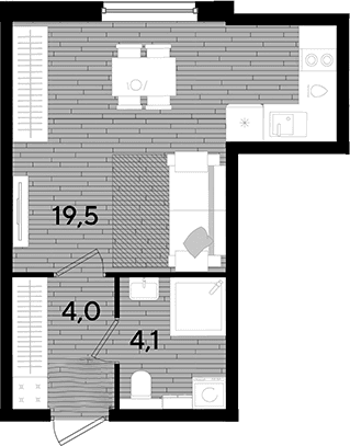 Продается 1-комн. квартира, 27.6 м²