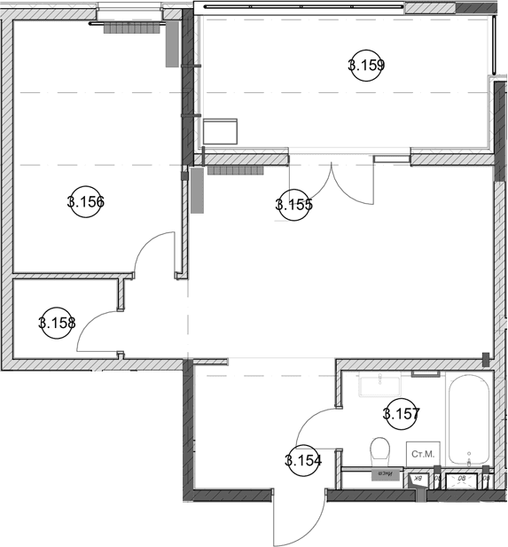 Продается 1-комн. квартира, 47.1 м²