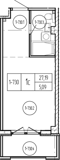 Продается 1-комн. квартира, 27.19 м²