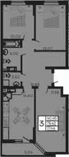 Продается 3-комн. квартира, 75.42 м²
