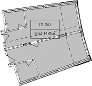 Продается 1-комн. квартира, 57.11 м²