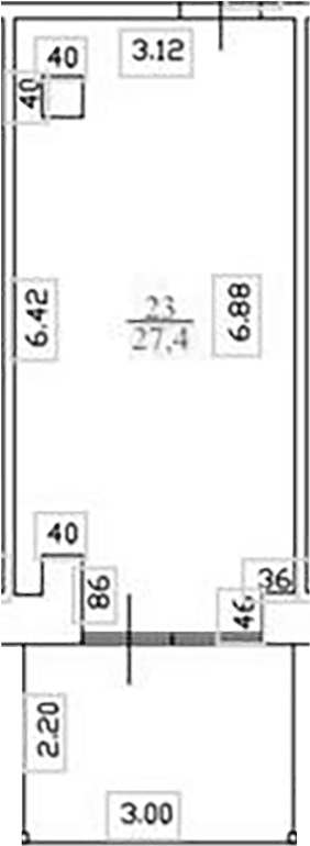 Продается 1-комн. квартира, 27.4 м²