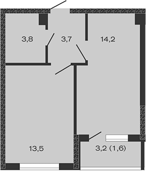 Продается 2-комн. квартира, 35.2 м²