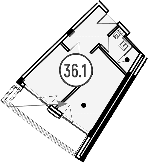 Продается 1-комн. квартира, 36.1 м²